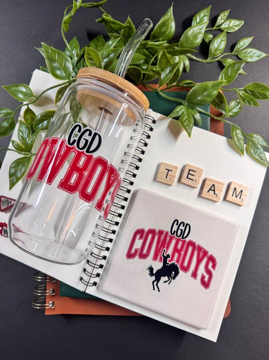 Custom School Spirit Cup & Coaster Set