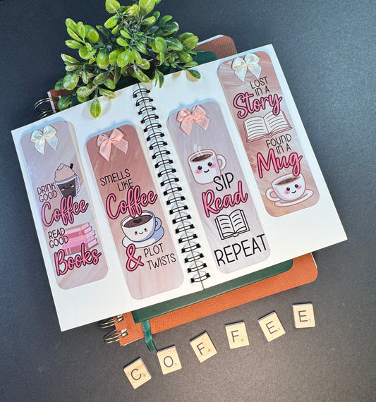 Coffee Themed Bookmark Bundle