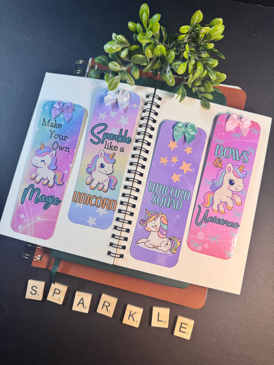 Unicorn Themed Bookmark Bundle
