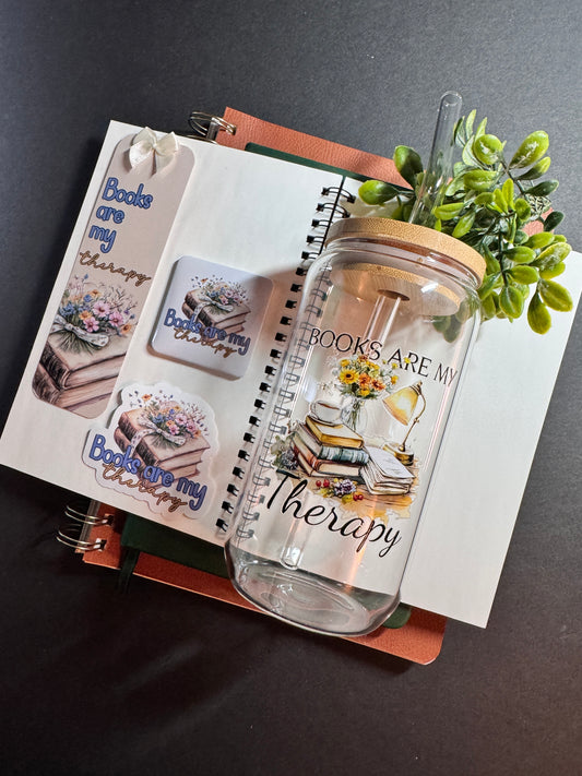 Books Are My Therapy Gift Set