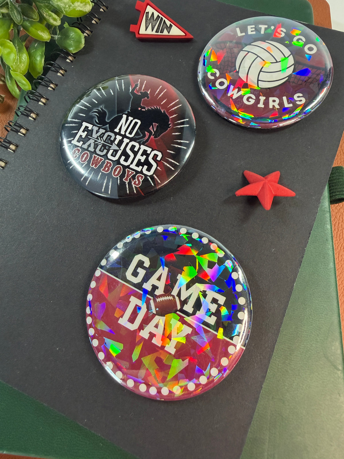 Fall Sports School Spirit Buttons
