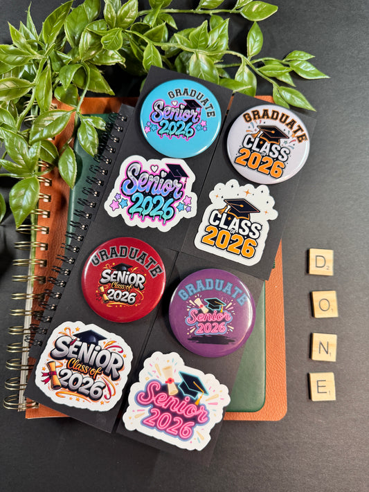 Senior Graduate Gift Bundle-Button and Sticker