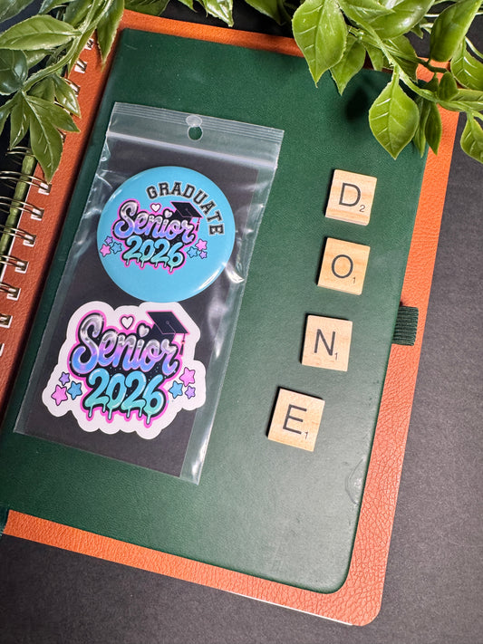 Senior Graduate Gift Bundle-Button and Sticker