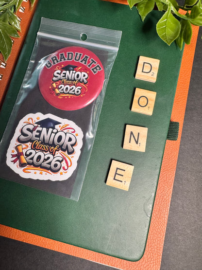 Senior Graduate Gift Bundle-Button and Sticker