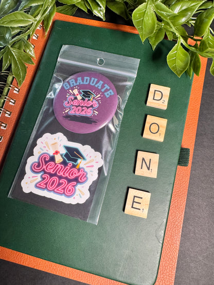 Senior Graduate Gift Bundle-Button and Sticker